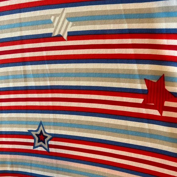 LuLaRoe Carly Dress - size XXS - Red, White, Blue, Tan - Stars and Stripes - Picture 5 of 8